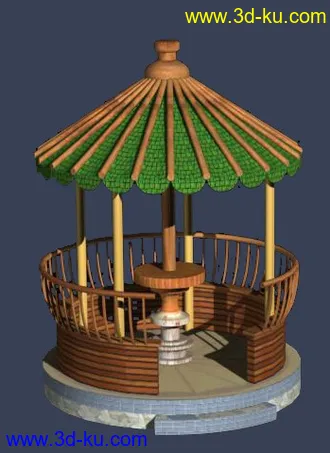 3D打印模型亭子一堆的图片