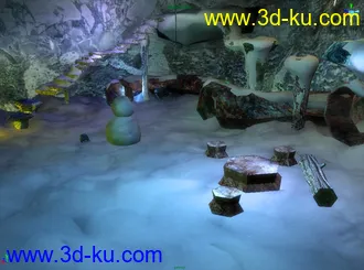 3D打印模型冰天雪地，美丽洞穴的图片