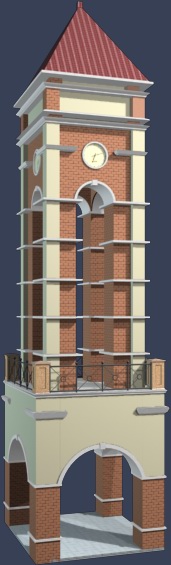 室外建筑模型---钟楼的图片1