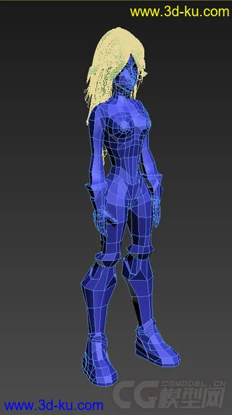 女孩模型，没画贴图的，的图片