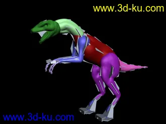 3D打印模型暴龙 (带骨格绑定)高精度的图片