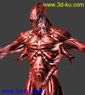 3D打印模型一个血粼粼的怪物的图片