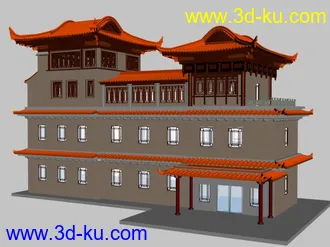 3D打印模型仿古建筑的图片