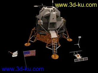 3D打印模型登月器(带贴图)的图片
