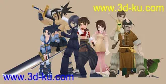 3D打印模型台灣Q版廖添丁，含骨架，動作max的图片