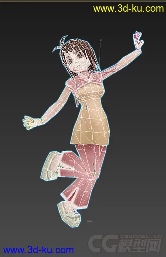 3D打印模型台灣Q版廖添丁，含骨架，動作max的图片