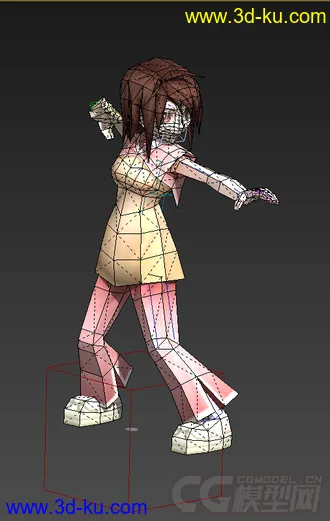 3D打印模型台灣Q版廖添丁，含骨架，動作max的图片