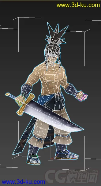 3D打印模型台灣Q版廖添丁，含骨架，動作max的图片