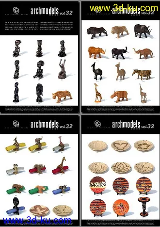 3D打印模型土著民俗饰物模含贴图的图片