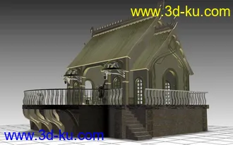 3D打印模型3个很不错的房屋的图片