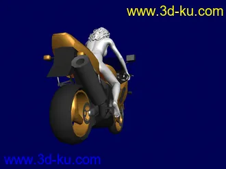 3D打印模型骑摩托的风骚女的图片