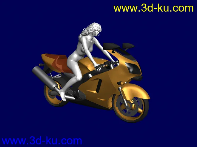 骑摩托的风骚女模型的图片3