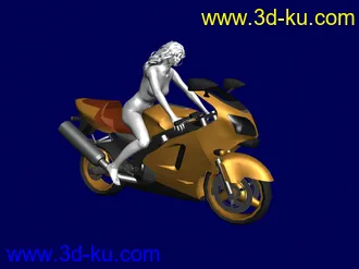 3D打印模型骑摩托的风骚女的图片