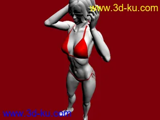 3D打印模型穿3点的钢管女的图片