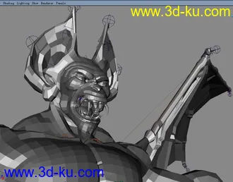 3D打印模型国外顶尖肌肉怪物，带骨骼和mel文件的图片