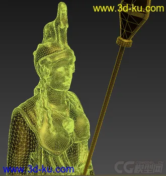 3D打印模型High-Detail  Athena Statue的图片
