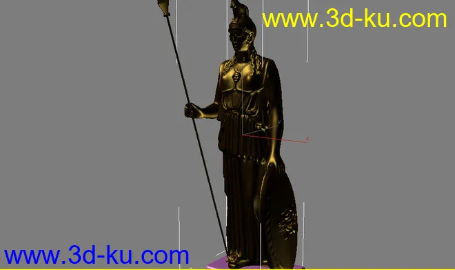 High-Detail  Athena Statue模型的图片2