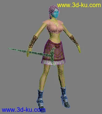 3D打印模型女性人物角色002_法师或祭司的图片