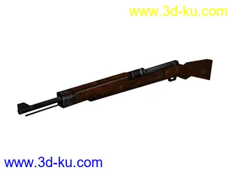 3D打印模型超低面 二战使用枪类 (4把3ds+max的图片