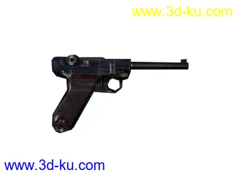 3D打印模型超低面 二战使用枪类 (4把3ds+max的图片