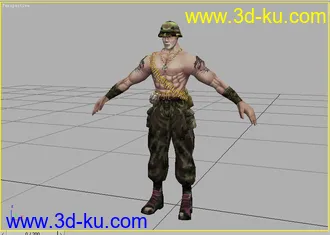 3D打印模型原创游戏人物---大兵，为新人顶起的图片