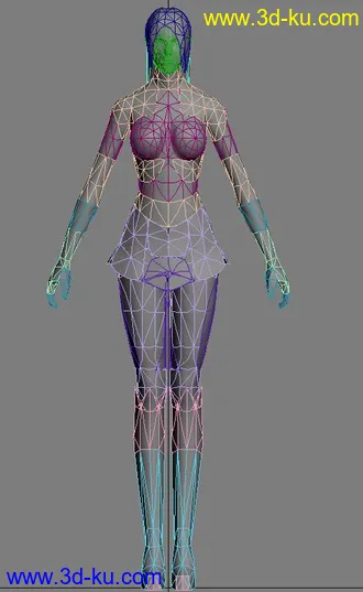 女性角色模型003(女战士型的图片