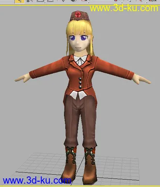 3D打印模型卡通Q人---女公关的图片