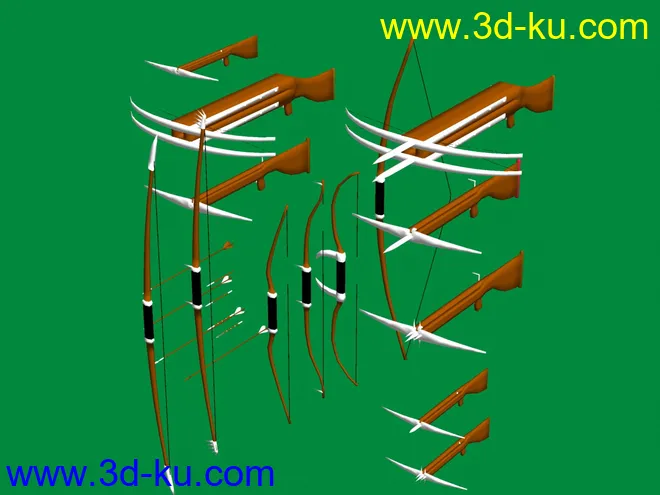 各类型弓、弩和箭模型的图片1