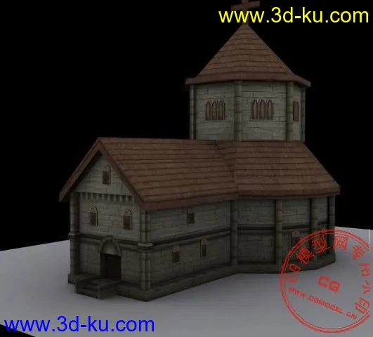 写实风格教堂建筑 (3dmax8)模型的图片1