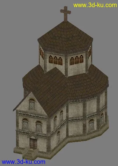 写实风格教堂建筑 (3dmax8)模型的图片2