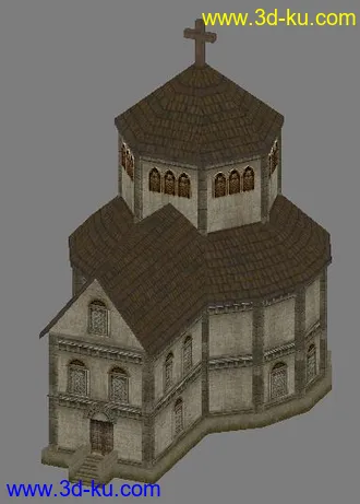 3D打印模型写实风格教堂建筑 (3dmax8)的图片