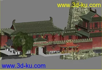 3D打印模型泰坦之 长安场景＋角色的图片
