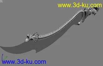 3D打印模型非常精细的屠龙宝刀！的图片