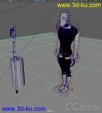 3D打印模型人物带动作,共420帧的图片