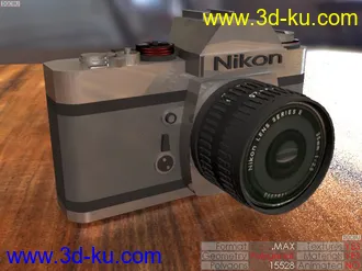 3D打印模型尼康经典单反老相机的图片