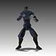 带41个武打动作骨骼动画的日本忍者，Direct3D .X格式。模型的图片1