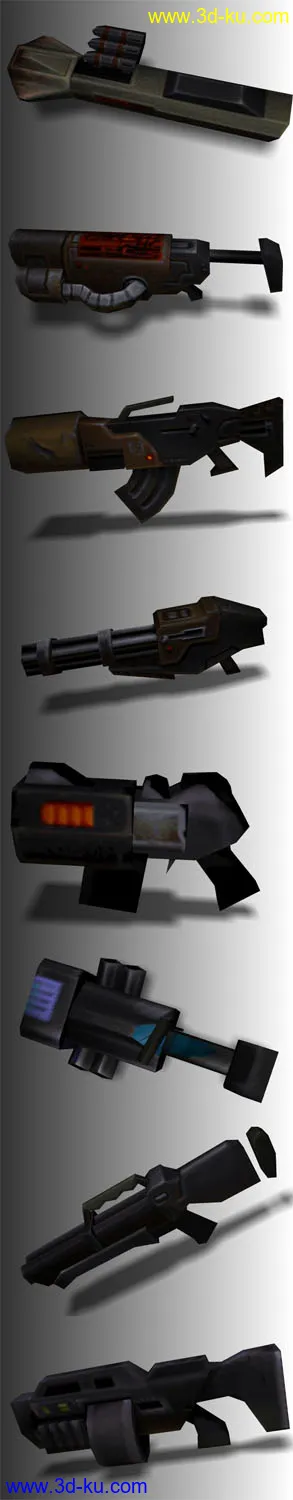 3D打印模型Quake 2 武器的图片