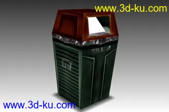3D打印模型垃圾和垃圾桶的图片