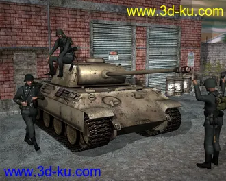 3D打印模型POSER&DAZ专用豹式坦克！的图片