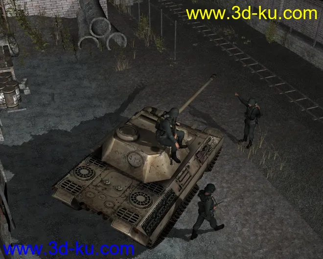POSER&DAZ专用豹式坦克！模型的图片8