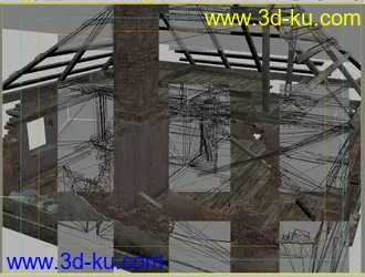 3D打印模型[首发] 残垣败瓦 破房子一间的图片