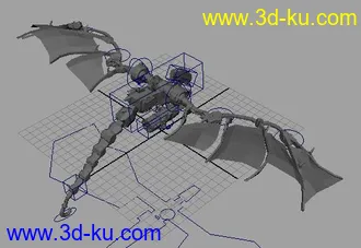 3D打印模型机械鸟,带骨骼,带绑定,MAYA格式的图片