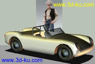 3D打印模型James Dean & 保时捷 - 3ds的图片