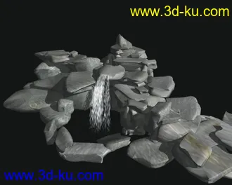 3D打印模型假山瀑布的图片