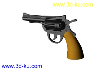 3D打印模型一把左轮手枪的图片