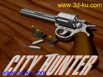 3D打印模型一把左轮手枪的图片