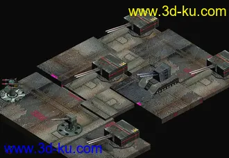 3D打印模型炮台，简模的，的图片