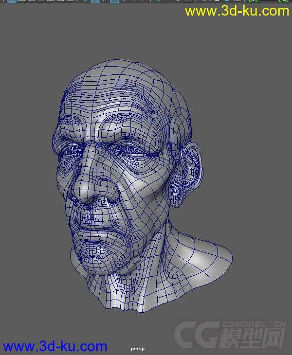 老人头部模型的图片2