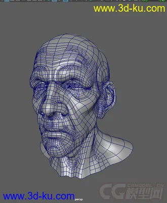 3D打印模型老人头部的图片