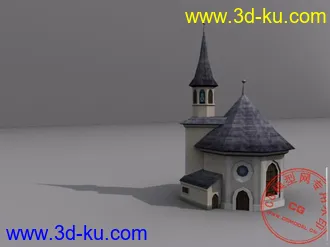 3D打印模型自己做的一个欧式房屋..的图片